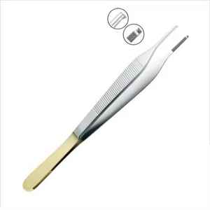 Wholesale Stainless Steel Dental Adson Brown Tweezers Curved Cotton & Dressing Forceps Soft Tissue <b>Pliers</b> - Product Image 2