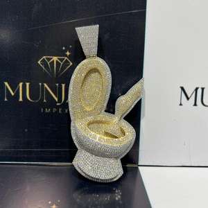 Colgante Hip Hop Chapado en Oro con Corte de Pera Personalizado, Certificado IGI, VVS, Joyería Fina para Hombre, Pasa Prueba de Diamante, Forma de Letra, Fiesta - Product Image 1