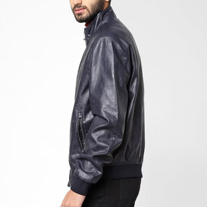 Chaqueta de Cuero para Hombre de Alta Calidad, a la Moda, para Uso en Exteriores, Chaqueta de Cuero Resistente, Servicio OEM - Product Image 2