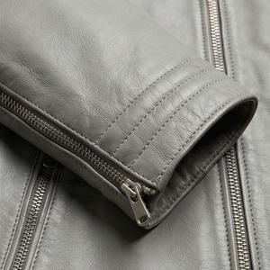 แจ็คเก็ตหนังแท้สำหรับขี่มอเตอร์ไซค์คุณภาพดีที่สุดสำหรับผู้ชาย รุ่นใหม่ล่าสุดสำหรับฤดูหนาว พร้อมแผ่นป้องกันที่ถอดออกได้ สามารถสั่งทำได้ - Product Image 6