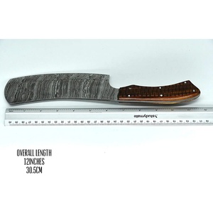 Cuchillo de Chef JEXMOO OEM de Acero de Damasco Hecho a Mano de Grado Industrial, Cuchillo Multifuncional con Patrón Trenzado, Funda de Cuero, para Uso en la Cocina - Product Image 2