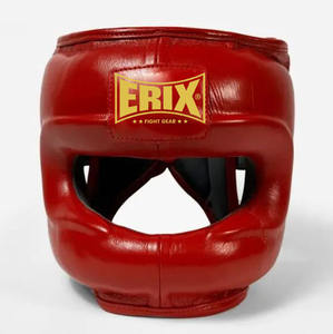 Casco de Boxeo de Cuero de Alta Calidad Hecho a Medida, Doble Visera Protectora, Duradero, para Entrenamiento de Kickboxing, Muay Thai, MMA - Product Image 4