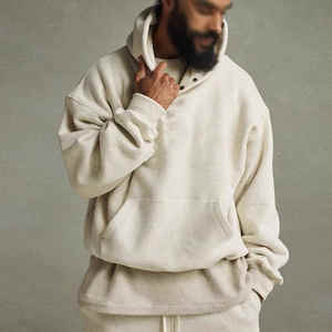 Sweat à capuche surdimensionné personnalisé pour homme, coupe ample, 370 grammes, 100% coton molletonné, qualité supérieure - Product Image 5