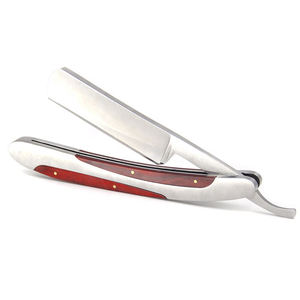 Rasoir de barbier professionnel à marque privée, rasoir droit classique en bois avec lame de sécurité - Product Image 3