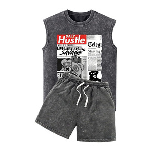 Men's Summer Short Set Graphic Tank <b>Top</b> and Shorts Tracksuit 2 Piece Outfits Streetwear - Product Image 1
