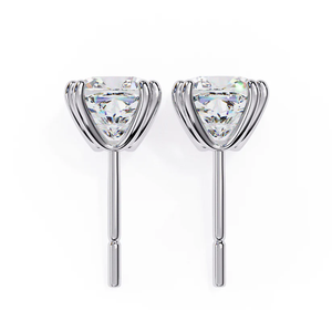 Pendientes de Diamantes Moissanite con Corte Cojín de 6x6 mm, 2.2 CTW, Plata de Ley 925, Joyería de Lujo para Mujer, Regalo - Product Image 4