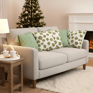 SOGA 5-Piece Garden Bloom Floral and Sage Chevron Tassel <b>Decorative</b> Pillowcase Set Throw <b>Pillow</b> Covers - Product Image 6