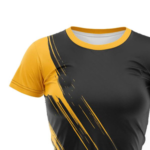 T-shirt de sport personnalisé pour femme, sublimation, séchage rapide, respirant, entraînement athlétique, course à pied, fitness, gym, performance - Product Image 4