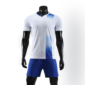 Ensemble de maillot de football rayé orange et noir pour homme, manches courtes, polyester respirant, uniforme toutes saisons, vêtements pour adultes - Product Image 2