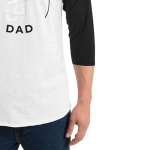 เสื้อยืดแขนสามส่วนสีขาวดำ ผ้าฝ้ายนุ่ม สไตล์เบสบอล ตัดต่อสี  ใส่สบายๆ ทุกวัน สำหรับคุณพ่อ - Product Image 6