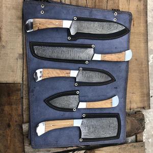 Ensemble de couteaux de chef en acier Damas THEWIZ CRAFTS, manches en bois, couteaux de style japonais forgés à la main, longueur de lame de 8 à 9,9 pouces, ambidextres - Product Image 5