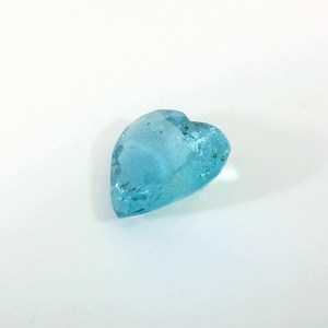 Piedra preciosa suelta de aguamarina natural con corte en forma de corazón, cristal de aguamarina azul genuino de Brasil para joyería fina. - Product Image 2