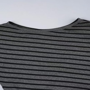 Women's Striped Knitted Crop <b>Top</b> And Shorts Set Off Shoulder Sleeveless Drawstring Waist Blue White Two Piece Outfit - Product Image 3