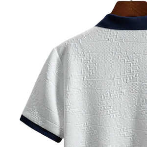 Camisa de Punto Texturizado para Hombre, Manga Corta, Cuello Casual, Estilo Piqué Transpirable para Verano y Golf, Servicio OEM con Logotipo - Product Image 4