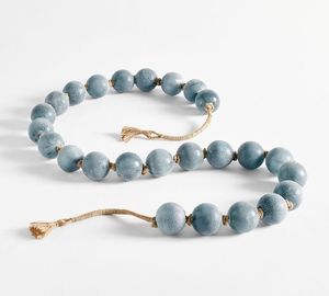 <b>Best</b> Seller Grey Stone Style Bead Garland With Tassel Rustic Farmhouse Decor Boho Home Styling Accent Piece Design - Product Image 6
