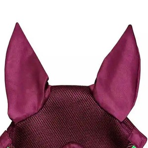 Voile anti-mouches professionnel pour chevaux avec filet d'oreilles, bonnet en maille respirante en coton, couleur personnalisable, couvre toutes les faces - Product Image 3