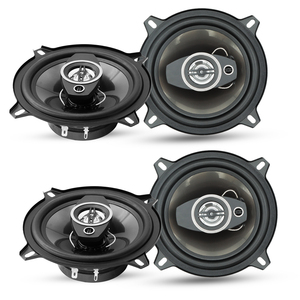 Kit audio voiture 5 en 1 : 4 haut-parleurs coaxiaux 5 pouces pour portières, 2 voies, 350W, 4 Ohms, 12V, avec tweeters à dôme et woofer de remplacement - Product Image 1