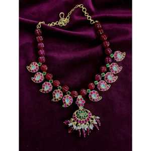 Collar de cadena con cuentas de perlas de agua dulce de plata de ley 92,5, joyería fina para mujer - Product Image 1