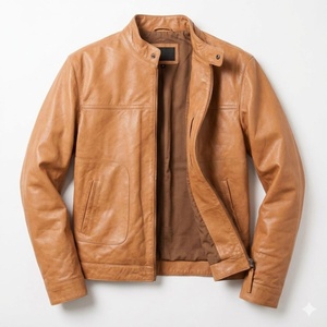 Veste de moto en cuir classique au design personnalisé, patch logo OEM, veste de course en cuir à vendre en gros - Product Image 1