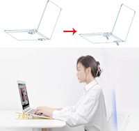 2 supports de clavier portables, mini-supports auto-adhésifs invisibles pour ordinateur portable, support de clavier pour bureau