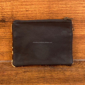 Venta al por mayor de pelo de las mujeres en el estampado de animales de cuero de vaca genuino monedero llavero cambio monedero dinero llave bolsa señoras Mini cartera - Product Image 4