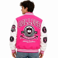 Veste de baseball Letterman en toile noire, style bomber long d'hiver, inspirée du style universitaire, streetwear
