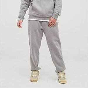 Pantalones Deportivos de Uso Diario con Cordón en la Cintura, Personalizables con Marca, Color Gris Jaspeado, de Algodón Suave, para Hombre y Mujer - Product Image 4