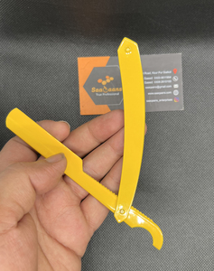 มีดโกนหนวดสแตนเลสเคลือบสีตามสั่งของ Saaqaans Enterprises ใบมีดเปลี่ยนได้ แบบตุรกี / มีดโกนแบบตุรกี / มีดโกนมืออาชีพ - Product Image 1