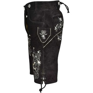 Nouveaux shorts traditionnels bavarois pour hommes, Lederhosen, fabriqués sur mesure, motif uni, style Trachten, pour l'Oktoberfest allemand. - Product Image 6