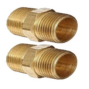 Raccords hexagonaux mâles, adaptateurs de raccordement de tuyaux en laiton NPT mâle 1'', raccords d'extension de tuyaux hexagonaux en laiton 1'' (AOL-010) - Product Image 2