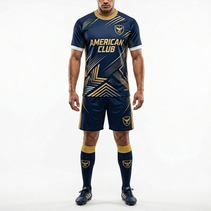 Conjuntos de uniformes de fútbol sublimados, uniformes de fútbol para jóvenes, tallas grandes, uniforme de fútbol para hombre, uniforme de fútbol holgado para el equipo nacional de invierno. - Product Image 1