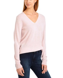 เสื้อสเวตเตอร์ถักคอวีพิมพ์ลายตามสั่งสำหรับผู้หญิง สวมใส่สบายๆ มีโลโก้ด้านหน้า เหมาะสำหรับฤดูใบไม้ร่วง/ฤดูหนาว - Product Image 3