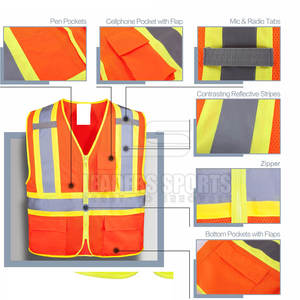 Nuevo Chaleco de Seguridad Reflectante y Transpirable de Poliéster de Alta Calidad para Trabajo, de Secado Rápido y Personalizable, Tallas Grandes - Product Image 5