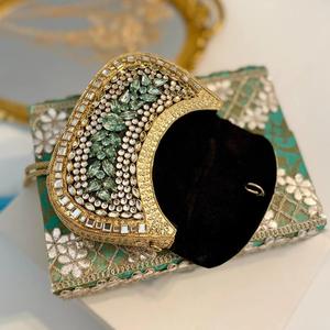 Luxury Crystal Clutch Bag Handmade Polished <b>Square</b> Design Candy Pattern Wedding - Product Image 4