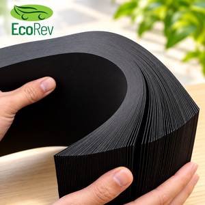กระดาษคราฟท์สีดำ EcoRev หน้าเดียว หนัก 100 ปอนด์ เคลือบ PE ย่อยสลายได้และทนความร้อน สำหรับภาพถ่ายและข้อความ น้ำหนักตามสั่ง - Product Image 1