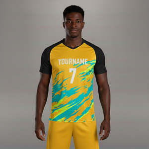 Conjuntos de Camisetas de Fútbol Unisex Personalizables con Cuello en V, Manga Corta, Transpirables y de Secado Rápido, Diseño Más Reciente 2026, 100% Poliéster - Product Image 1