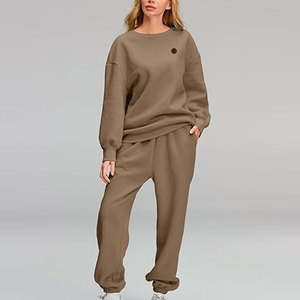 Relaxed Women Sweatsuit Matching Everyday Clothing Set For <b>Travel</b> Home <b>Wear</b> And Casual Street Style - Product Image 5