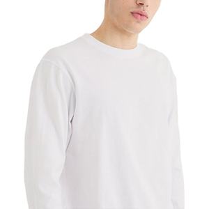 Camiseta de Hombre de Cuello Redondo, Color Liso, Alta Calidad, 100% Algodón, OEM Personalizado, Larga, Antiarrugas, Transpirable, Estilo Urbano, 180g, 2026 - Product Image 4