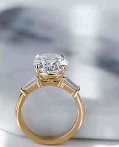 Anillo de Diamante Ovalado Cultivado en Laboratorio para Mujer, Chapado en Oro de 9K, Color D, Certificado IGI, Joyería de Lujo para Compromiso y Boda - Product Image 3