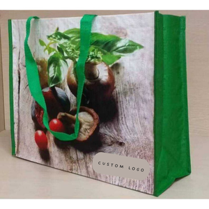Eco-Friendly Large Capacity Reusable PP Woven Storage Tote Bag with Shoulder <b>Strap</b> Custom Logo & Customizable Design - Product Image 4