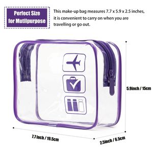 MODENGKONGJIAN Trousse de toilette de voyage approuvée par la TSA, taille quart, sacs de toilette transparents pour femmes et hommes, ensemble de 3 pièces - Product Image 2
