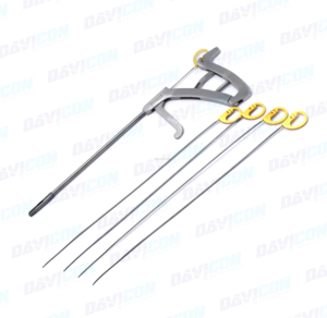 เครื่องมือผ่าตัดคุณภาพพรีเมียม Davicon Scorpion Knee Suture Passer แบบใช้มือ 5 เข็ม ทำจากสแตนเลส ได้รับการรับรองมาตรฐาน CE - Product Image 2