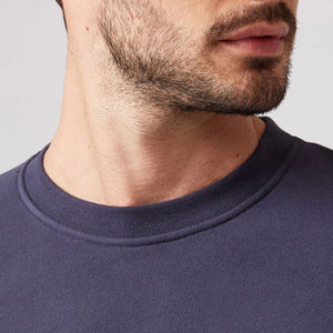 Custom Men's Cotton Sweatshirt Streetwear <b>Slate</b> Blue Crewneck Casual Oversized Pullover Fleece Fabric Oem Manufacturer - Product Image 5