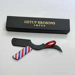 Getup Brosons Impex <b>Single</b> <b>Blade</b> <b>Razor</b> Stainless Steel ABS Handle Red Ring Barber Shop Use Male Face Shaving - Product Image 5