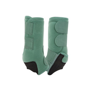 Protège-tendons pour chevaux en microfibre verte, équipement d'équitation pour la protection des jambes - Product Image 1