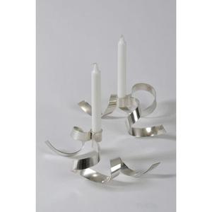 Decorative <b>Silver</b> Polished Metal Candle Holder With Finished Premium Design For Home Decoration And Elegant <b>Table</b> Styling - Product Image 4