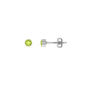 925 <b>Silver</b> Peridot Natural Seawater Pearl Oval Shape Butterfly Lock <b>Stud</b> <b>Earrings</b> Classic Style Bezel Setting Pack 4 Pairs Party - Product Image 2