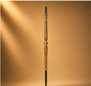 Rampe d'escalier en laiton, main courante murale décorative en métal, balustrade d'escalier intérieure, sécurité domestique, design personnalisé - Product Image 4