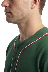 Conjunto de Uniforme de Béisbol Estampado Verde para Hombre, Jersey de Manga Corta con Botones y Número, Transpirable, 100% Poliéster, Absorbe la Humedad - Product Image 5