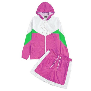 Conjunto Deportivo de 2 Piezas, Chaqueta Holgada Personalizada y Pantalones Cortos de Nylon, Ligero y Oversize para Mujer - Product Image 5